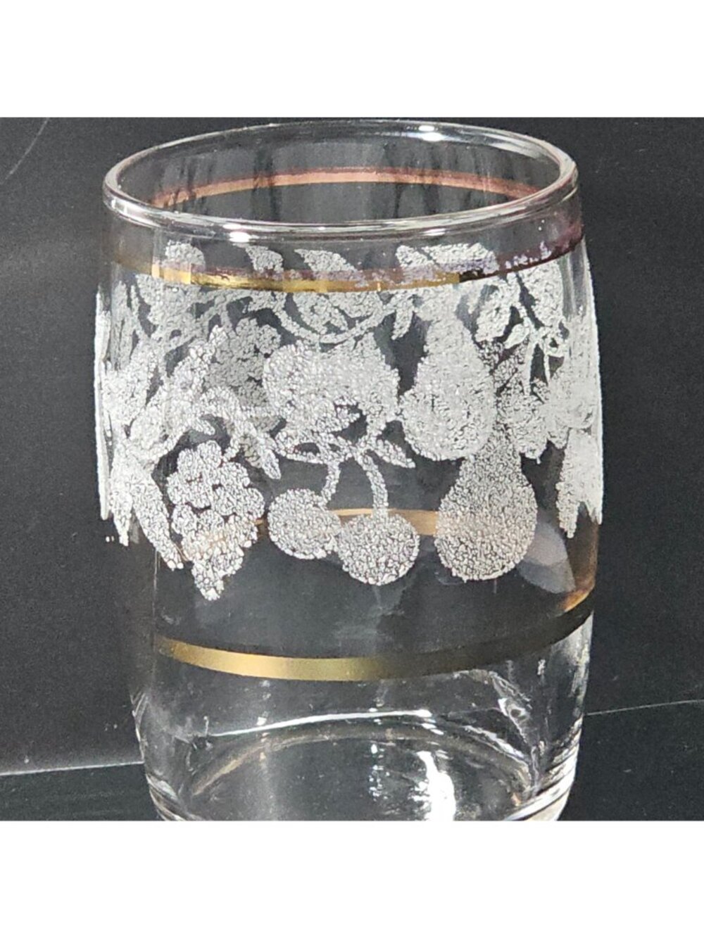 4 Bartlett Collins Golden Fruit Juice Tumblers Glasses 1947 Vintage Gold bands 3 - Picture 5 of 7